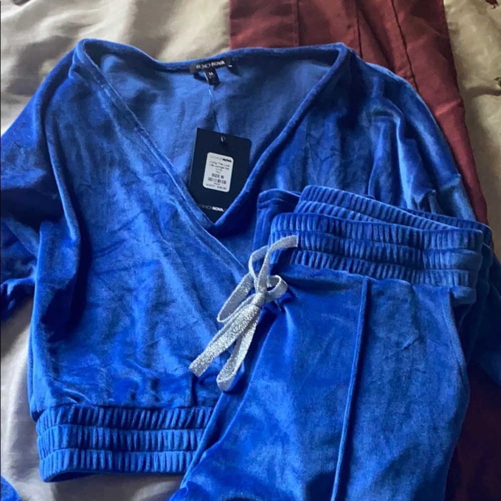 Velour Crop Lounge Set